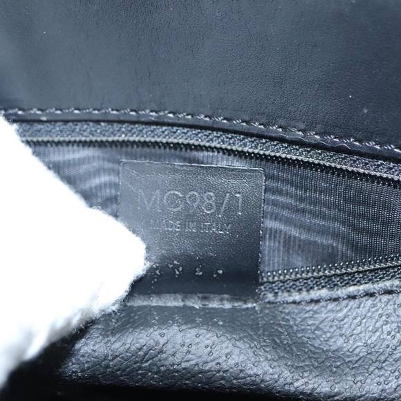 CELINE Macadam Canvas Hand Bag PVC Black Auth 90827 - Picture 12 of 16